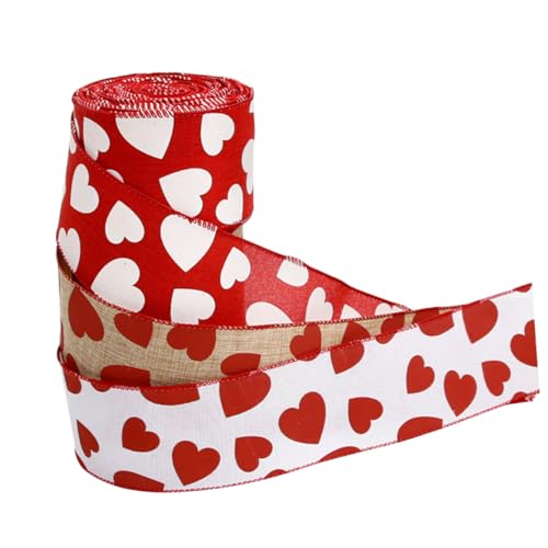 DOITOOL 1 Satz Liebesband Bänder Zum Basteln Seide Dekoration Wickelband Verdrahtet Herz Valentinstag Band Dekoratives Band Geschenkbänder Geschenkband Eisendraht 3rollen DOITOOL 1 Satz Liebesband Bänder Zum Basteln Seide Dekoration Wickelband Verdrahtet Herz Valentinstag Band Dekoratives Band Geschenkbänder Geschenkband Eisendraht 3rollen von DOITOOL