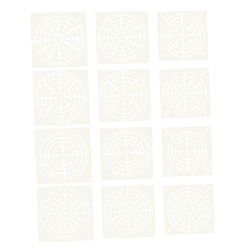 DOITOOL 1 Satz Malvorlage Mandalas Malschablonen Runden Geometrische Schablonen Geschichtete Schablonen Kreisvorlagen Zum Zeichnen Das Haustier 12 Stück von DOITOOL