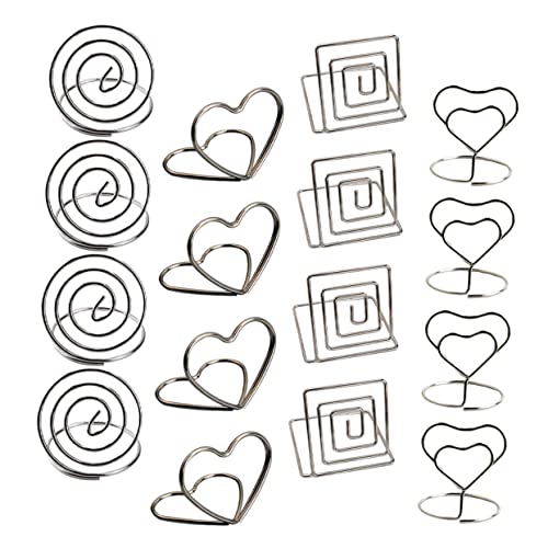 DOITOOL 1 Satz Metall Memo Clips Tischkartenhalter Verschiedenen Formen Für Hochzeiten Geburtstagsfeiern Babypartys Und Stabil Und Platzsparend Tischdekoration 20 Stück von DOITOOL