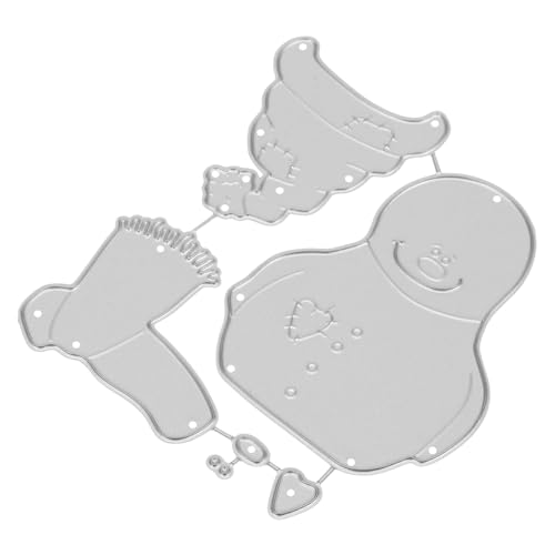 DOITOOL 1 Satz Metallmesserform Schnitte Weihnachten Scrapbooking-Stanzformen Schnee Bastelschneidewerkzeuge für Papierhandwerk Schneidematten für Bastelarbeiten Kohlenstoffstahl Silber von DOITOOL