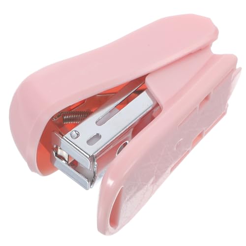 DOITOOL 1 Satz Mini-Hefter Kompakt kleiner Hefter Mini Mini-Bürobedarfsset Bürowefter Mini-Heftklammer Hochleistungs-Bürohefter Mini -Hefter Mini-Heftgerät-Set Mini Hefter Eisen Rosa von DOITOOL