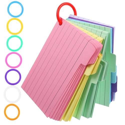 DOITOOL 1 Satz Notizbuch Memo-kratzer Sprachkarten Notizblöcke Zum Lernen Notizbilder Studieren Klein Karteikarten Schmucklos Stichwort Notizen Gruß Lernkarten Pads Papier Zufällige Farbe von DOITOOL