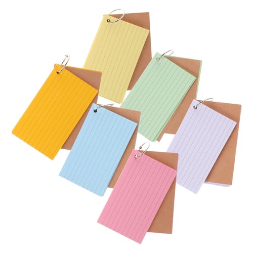 DOITOOL 1 Satz Notizen Wortbuch bunt Grundlagen des Studiums mehrfarbig Schule studieren Karteikarten mit Ringen gelochte Karteikarten Lernkarten-Pads Karteikarten in großen Mengen Papier von DOITOOL