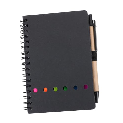 DOITOOL 1 Satz PU mit Haftnotizen und Stift Flexibles Notizbuch für Büro Schule und Meetings Glänzenden Haftnotizen aus Pet Tragbar und Vielseitig Einsetzbar von DOITOOL
