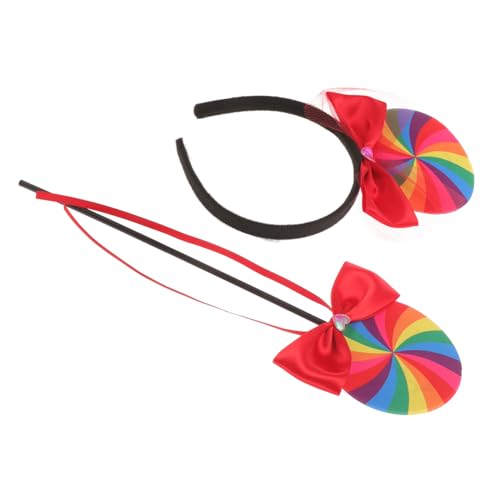 DOITOOL 1 Satz Party Haarzubehör Haarband mit Regenbogen- Regenbogen-Haarspangen Regenbogenparty Regenbogen-Accessoires Stütze Cosplay Haarschmuck Stirnband Plastik von DOITOOL