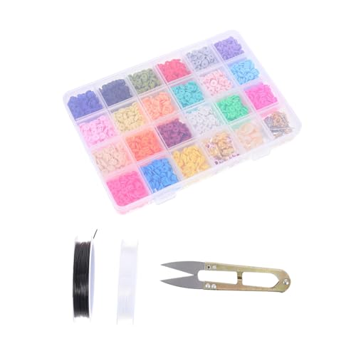 DOITOOL 1 Satz Polymer Clay Perlen Bunte Dekorative Bastelperlen für Schmuckherstellung Armbänder und Diy Projekte Langlebig und Farbecht von DOITOOL