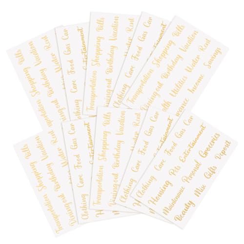 DOITOOL 1 Satz Portable Budget Sticker Selbstklebende Aufkleber Für Haushaltsbudget Effektive Klassifizierung Von Ausgaben Für Finanzmanagement Und Sparen Praktisch Für 10 Blatt DOITOOL 1 Satz Portable Budget Sticker Selbstklebende Aufkleber Für Haushaltsbudget Effektive Klassifizierung Von Ausgaben Für Finanzmanagement Und Sparen Praktisch Für 10 Blatt von DOITOOL