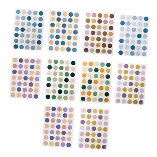 DOITOOL 1 Satz Punktaufkleber Rund Bunte Punkte Kreise Farbige Etiketten Scrapbook Code Aufkleber Etikettenaufkleber Bastelaufkleber Siegelaufkleber 20 Blatt Zufällige Farbe DOITOOL 1 Satz Punktaufkleber Rund Bunte Punkte Kreise Farbige Etiketten Scrapbook Code Aufkleber Etikettenaufkleber Bastelaufkleber Siegelaufkleber 20 Blatt Zufällige Farbe von DOITOOL