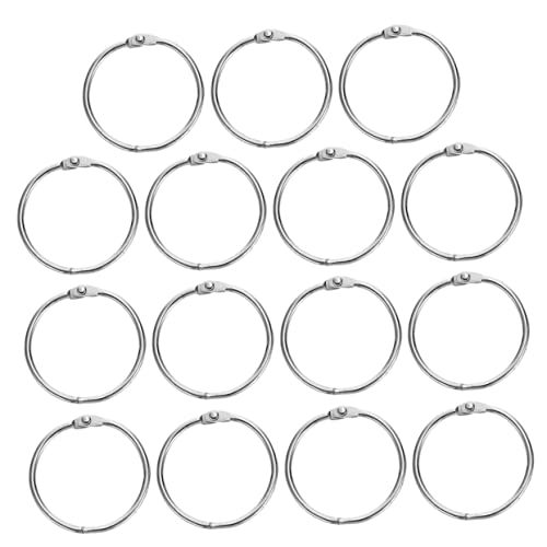 DOITOOL 1 Satz Ringbuch-ring Für Pflicht Lose Bindung Stichworte Aufklappbare Ringe Schlüsselringe Buchbinderinge Praktische Segmentierte Binderinge Notebook-ringe Metall Silber 20 Stück von DOITOOL