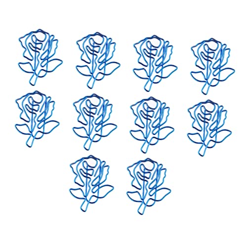 DOITOOL 1 Satz Rosenförmige Büroklammern Blau Dekorative Paperclips Für Notizen Fotos Und Memos Vielseitige Clips Für Büro Zuhause Und Schule Praktische Und Stilvolle Klammern Zur 10 Stück von DOITOOL