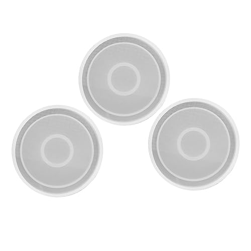 DOITOOL 1 Satz Runde Silikonform Für Untersetzer Große Diy Gießform Lebensmittelechtem Silikon Für Kreative Dekorationen Und 3 Stück von DOITOOL