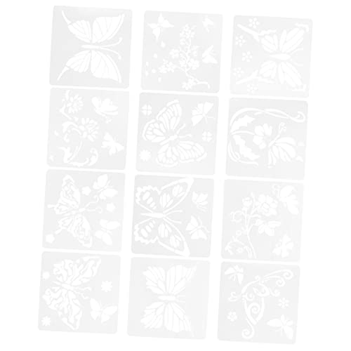 DOITOOL 1 Satz Schmetterling Schablonen Für Wandmalerei Wiederverwendbare Malvorlagen Für Diy Projekte Kunsthandwerk Und Dekoration 12 Stück von DOITOOL