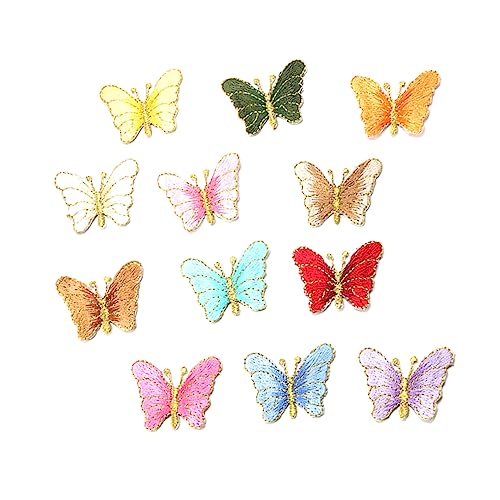 DOITOOL 1 Satz Schmetterling Stickerei Patches Bügelflicken Für Kleidung Taschen Und Bastelprojekte Hot Melt Aufnäher Mit Attraktiven Designs 12 Stück DOITOOL 1 Satz Schmetterling Stickerei Patches Bügelflicken Für Kleidung Taschen Und Bastelprojekte Hot Melt Aufnäher Mit Attraktiven Designs 12 Stück von DOITOOL