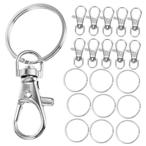 DOITOOL 1 Satz Schwenkbarer Schlüsselanhänger Haken Karabiner Ringe Drehbar für DIY Schlüsselketten und Taschenanhänger DOITOOL 1 Satz Schwenkbarer Schlüsselanhänger Haken Karabiner Ringe Drehbar für DIY Schlüsselketten und Taschenanhänger von DOITOOL