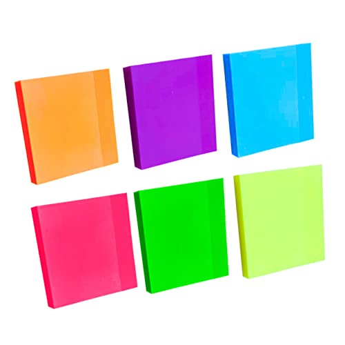 DOITOOL 1 Satz Selbstklebende Bunte Memo Sticker Für Schule Und Büro Beschreibbare Notizen Rot Orange Gelb Grün Blau Für Studenten Und Organisation 6 Stück von DOITOOL