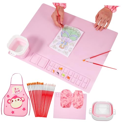 DOITOOL 1 Satz Silicone Malmatte für Bastelunterlage Leicht zu Reinigende Malunterlage Vielseitig Einsetzbar für Schreiben und Aktivitäten mit Praktischem Aufbewahrungssystem DOITOOL 1 Satz Silicone Malmatte für Bastelunterlage Leicht zu Reinigende Malunterlage Vielseitig Einsetzbar für Schreiben und Aktivitäten mit Praktischem Aufbewahrungssystem von DOITOOL