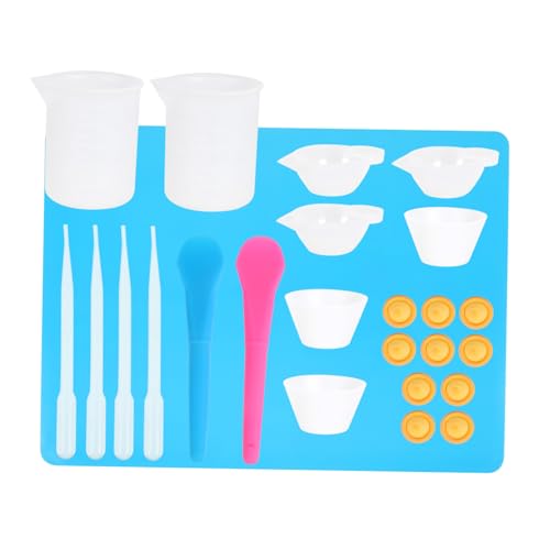 DOITOOL 1 Satz Silikon Mischbecher Set für DIY Teiliges Set mit Dosierbechern und Werkzeugen Wiederverwendbare und Klebermischbecher Leicht zu Reinigen Lagern von DOITOOL