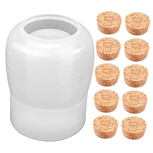 DOITOOL 1 Satz Silikonform für DIY Aufbewahrungsflasche Epoxidharz Gießform mit Korkdeckeln für Kreative Bastelprojekte Langlebig und Einfach zu Entformen von DOITOOL