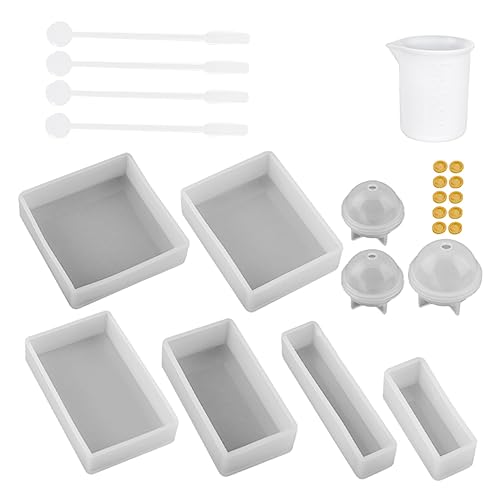 DOITOOL 1 Satz Silikonformen Set für Kreative Diy Projekte Quadratische Gießformen für Schmuck und Bastelarbeiten Transparentes Silikon für Einzigartige Handarbeiten und Dekorationen DOITOOL 1 Satz Silikonformen Set für Kreative Diy Projekte Quadratische Gießformen für Schmuck und Bastelarbeiten Transparentes Silikon für Einzigartige Handarbeiten und Dekorationen von DOITOOL