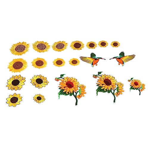 DOITOOL 1 Satz Sonnenblumen Stoffaufkleber Aufnäher Hosenflicken Sonnenblumen Sticker Stoffapplikationen Für Kleidung Aufnäher Für Hosen Gelbe Jeansflicken Nähen Bunt 20 Stück DOITOOL 1 Satz Sonnenblumen Stoffaufkleber Aufnäher Hosenflicken Sonnenblumen Sticker Stoffapplikationen Für Kleidung Aufnäher Für Hosen Gelbe Jeansflicken Nähen Bunt 20 Stück von DOITOOL