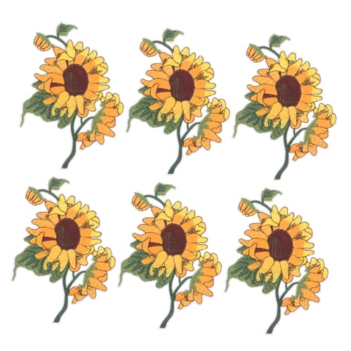 DOITOOL 1 Satz Sonnenblumen Tuch Aufkleber Patch Aufnäher Für Kleidung Nähen Blumenapplikationen Flecken Applikationen Blumen Nähen Bestickt Stickerei Dekorativ Gelb Vlies 6 Stück DOITOOL 1 Satz Sonnenblumen Tuch Aufkleber Patch Aufnäher Für Kleidung Nähen Blumenapplikationen Flecken Applikationen Blumen Nähen Bestickt Stickerei Dekorativ Gelb Vlies 6 Stück von DOITOOL