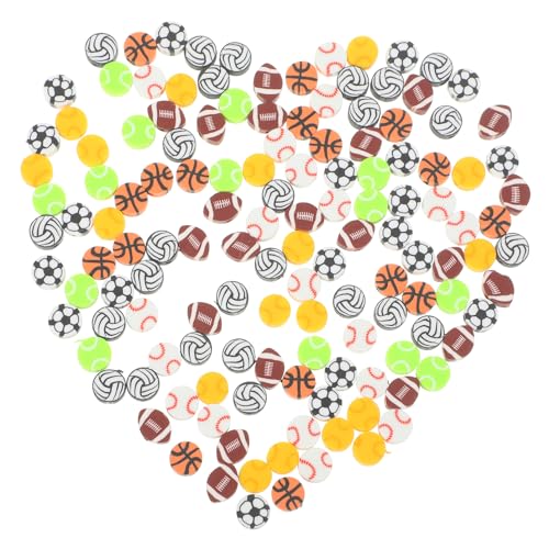 DOITOOL 1 Satz Stanzte Weiche Keramikperlen Farbe Fußballperlen Sportperlen Aus Sportliche Reize Schmuckperlen Zur Herstellung Von Schmuck Perlen Zum Thema Sport Polymer-ton 200 Stück von DOITOOL
