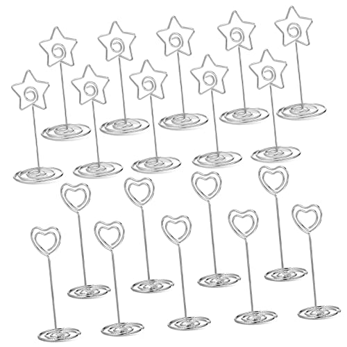 DOITOOL 1 Satz Sternform Tischkartenhalter Platzkartenhalter Und Menüclips Für Hochzeiten Partys Büro Und Zuhause Robuste Langlebige Halter Für Tischnummern Und Fotos 20 Stück von DOITOOL