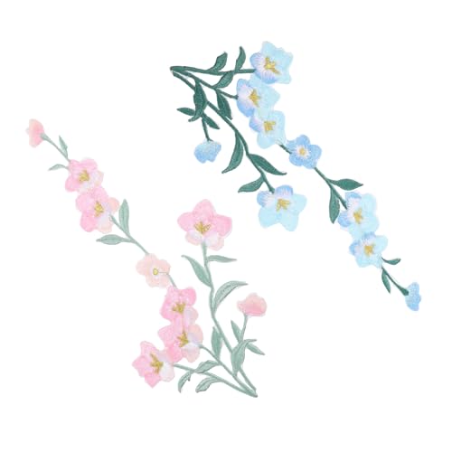 DOITOOL 1 Satz Stickerei Blumen Applikationen Bügelbare Patches Für Kleidung Taschen Und Diy Projekte Dekorative Flicken Für Kreative Näharbeiten 2 Stück von DOITOOL