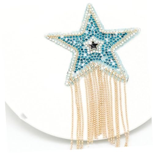 DOITOOL 1 Satz Strass Patch Aufnäher Mit Quaste Und Kettenanhänger Diy Aufkleber Selbstklebende Hot Melt Dekoration Für Kunsthandwerk Farbenfrohe Strass Sticker Für Kleidung 4 Stück von DOITOOL