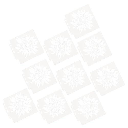 DOITOOL 1 Satz Teiliges Blumen Schablonen Pet Für Wiederverwendbare Malvorlagen Für Diy Projekte Für Weihnachtsdekoration Fotoalben Und Grußkarten 10 Stück von DOITOOL