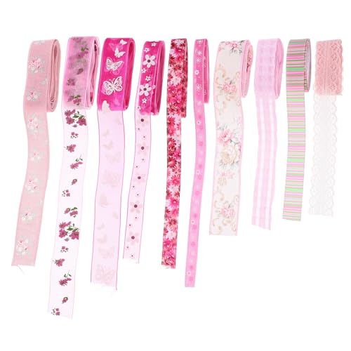 DOITOOL 1 Satz Teiliges Blumenmuster Geschenkband Vielseitiges Bastelband Strapazierfähigem Für Partydekoration Und Fröhliche Farben Für Festliche Anlässe 10 Stück DOITOOL 1 Satz Teiliges Blumenmuster Geschenkband Vielseitiges Bastelband Strapazierfähigem Für Partydekoration Und Fröhliche Farben Für Festliche Anlässe 10 Stück von DOITOOL