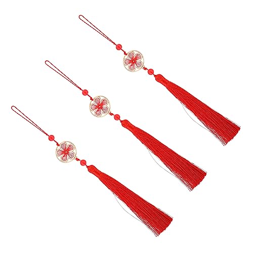 DOITOOL 1 Satz Teiliges Blumenquasten Anhänger DIY Hängende Quasten Dekoration Für Lesezeichen Farbenfrohe Quasten Für Und Bastelprojekte 3 Stück von DOITOOL