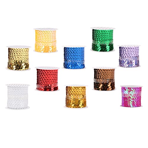 DOITOOL 1 Satz Teiliges Bunte Pailletten Für Diy Bastelprojekte Runde Lose Sequins Für Kleidung Schmuckherstellung Und Dekoration 10 Stück von DOITOOL