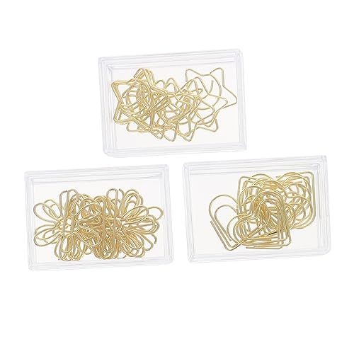 DOITOOL 1 Satz Teiliges Dekorative Büroklammern Gold Kreative Metallklammern Für Dokumente Fotos Und Briefe Leicht Und Platzsparend Für Bürobedarf Und Schulmaterialien 30 Stück von DOITOOL