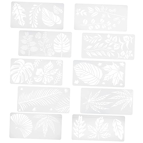 DOITOOL 1 Satz Teiliges Dekorative Pflanzenschablonen Robustem Material Kompakte Diy Malvorlagen Für Vielseitig Einsetzbar Und Glatten Oberflächen Für Kreative Bastelprojekte 10blatt von DOITOOL