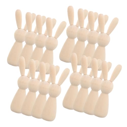 DOITOOL 1 Satz Teiliges Diy Holzkaninchen Dekorationsset Unvollendete Holzfiguren Für Tischdekoration Vielseitige Bastelaccessoires Für Projekte Und Festliche Anlässe 16 Stück DOITOOL 1 Satz Teiliges Diy Holzkaninchen Dekorationsset Unvollendete Holzfiguren Für Tischdekoration Vielseitige Bastelaccessoires Für Projekte Und Festliche Anlässe 16 Stück von DOITOOL