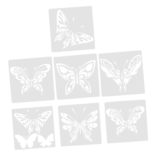 DOITOOL 1 Satz Teiliges Diy Schmetterlings Schablonen Set Für Wiederverwendbare Bastelschablonen Für Zeichnen Und Wanddekoration Für Mädchen Und Kunstprojekte 7 Stück von DOITOOL