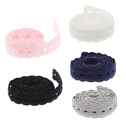 DOITOOL 1 Satz Teiliges Elastisches Spitzenband Für Diy Haarbänder Hochwertige Dekorative Weiß Rosa Und Schwarz Für Accessoires Und Bastelprojekte 5 Stück DOITOOL 1 Satz Teiliges Elastisches Spitzenband Für Diy Haarbänder Hochwertige Dekorative Weiß Rosa Und Schwarz Für Accessoires Und Bastelprojekte 5 Stück von DOITOOL
