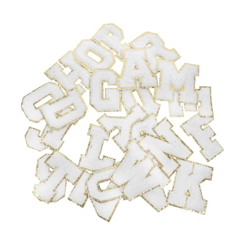 DOITOOL 1 Satz Teiliges Englischer Buchstaben Patches Selbstklebende Applikationen Für Kleidung Hüte Und Handtücher Verschönerung Für Diy Projekte Und Reparaturen 26 Stück von DOITOOL