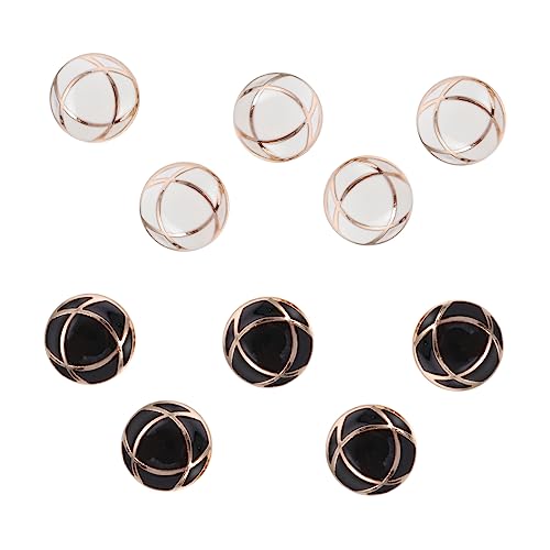 DOITOOL 1 Satz Teiliges Klassischer Metallknöpfe in Gold Und Schwarz Vielseitige Nähknöpfe Für Hemden Jacken Mäntel Und Diy Projekte Hochwertiges Zinklegierungs Material Langlebig 10 Stück von DOITOOL
