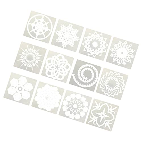 DOITOOL 1 Satz Teiliges Mandala Schablonen Set Für Malerei Und Diy Projekte Wiederverwendbare Vorlagen Hochwertigem Material Kreative Designs Für Kunsthandwerk Und Dekoration 12 Stück von DOITOOL