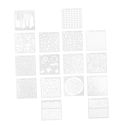 DOITOOL 1 Satz Teiliges Wiederverwendbare Malschablonen Für Wandkunst Diy Sprühdesign Vorlagen Für Möbel Textilien Und Bastelprojekte Für Heimdekoration Und 16blatt von DOITOOL