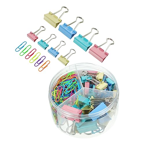 DOITOOL 1 Satz Ticketclip -Büroklammer -Set farbig hübsche Heftklammern Office -Bindungs ​​-Push -Clip Office -Datei Clips Binder Büroklammer kleine Bindeklammer Quittungsklammern Metall von DOITOOL
