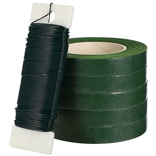 DOITOOL 1 Satz Tiefgrüne Klebebänder Blumendraht für Diy Kränze Sträuße Girlanden und Bastelprojekte für Floristik und Dekoration von DOITOOL