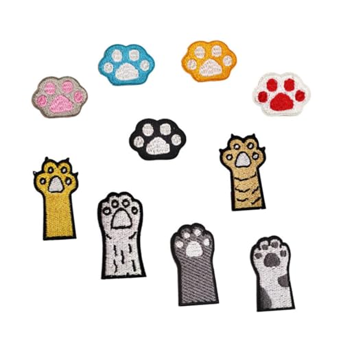 DOITOOL 1 Satz Tierpfoten Applikationen Diy Stickerei Patches Für Kleidung Taschen Und Hüte Langlebig Und Dekorativ Für Persönliche Styles Und Reparaturen 10 Stück von DOITOOL