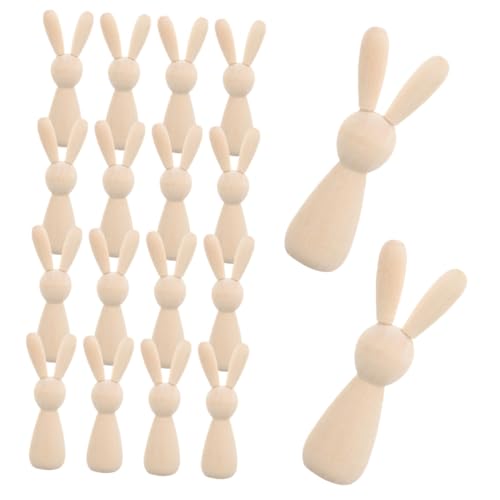 DOITOOL 1 Satz Unlackierte Holzkaninchen Figuren Diy Für Graffiti Unfertige Holzfiguren Für Bastelprojekte Home Decor Und Gestaltung 16 Stück DOITOOL 1 Satz Unlackierte Holzkaninchen Figuren Diy Für Graffiti Unfertige Holzfiguren Für Bastelprojekte Home Decor Und Gestaltung 16 Stück von DOITOOL
