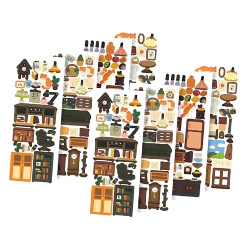 DOITOOL 1 Satz Vintage Aufkleber Dekorative Scrapbooking Sticker Für Diy Bastelprojekte Ästhetische Aufkleber Für Tagebuchgestaltung Und Kreative Deko Perfektes Für Frauen 8 Stück von DOITOOL