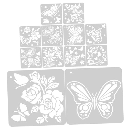 DOITOOL 1 Satz Wandmalerei Vorlage Schablone Vorlagen Schmetterlinge Dekorationen Handwerk Schmetterling Zeichnung Schmetterling Vorlage Lebendige Handwerk Schmetterling 12Blätter von DOITOOL