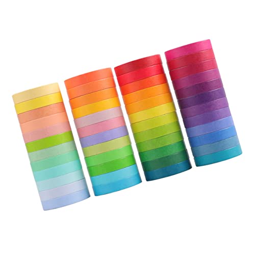 DOITOOL 1 Satz Washi Klebeband Farbenfrohes Diy Scrapbook Material Für Projekte Für Alben Tagebücher Und Vielseitig Einsetzbar Und Einfach Zu Handhaben 48rollen von DOITOOL