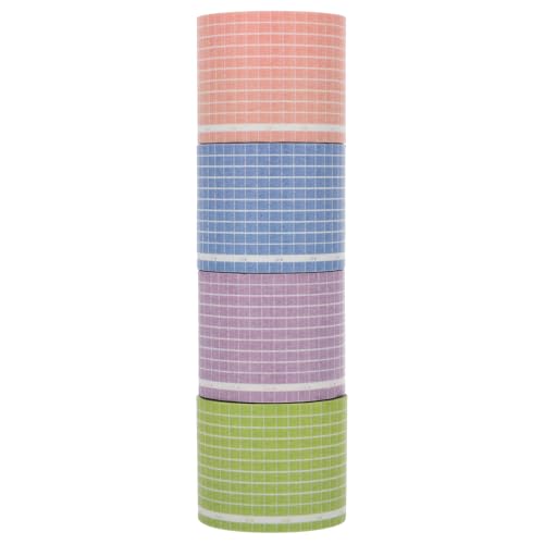 DOITOOL 1 Satz Washi Papier Klebebänder Dekorative Scrapbooking Aufkleber Für Diy Projekte Für Tagebuch Notizen Und Kreative Bastelarbeiten Zufällige Farbe 4 Stück von DOITOOL
